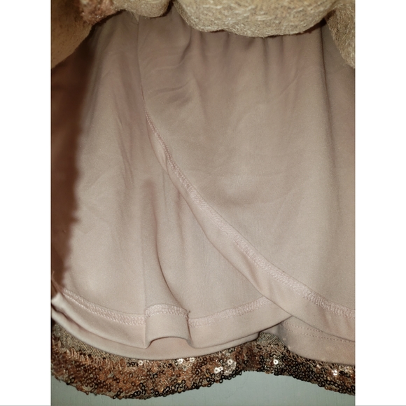 Rose-Gold Sequin Mini Skirt - Picture 3 of 4